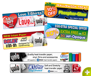 various web adverts for Yolo